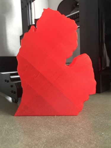 State of Michigan - Lower Peninsula 3D Print 165560