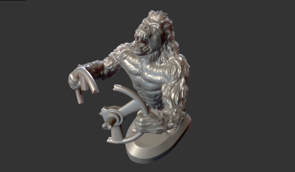 gorilla decoration on the hood of the car