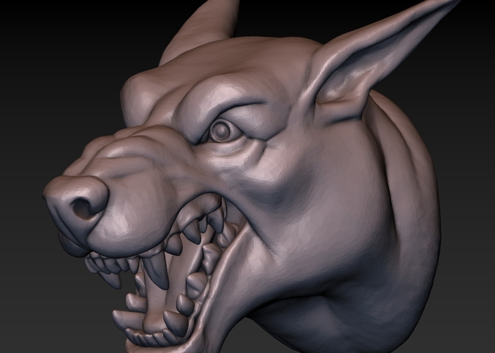 Dog head 3D Print 165794