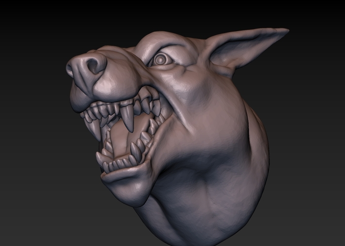 Dog head 3D Print 165795