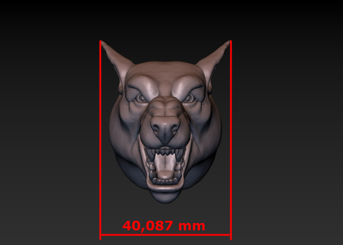 Dog head 3D Print 165796