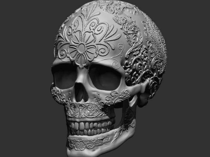 Ornament Skull 3D Print 165949