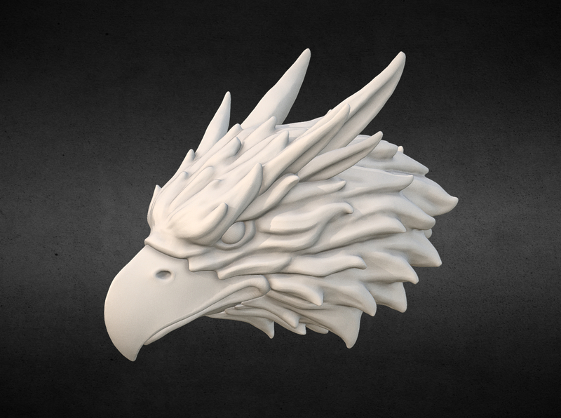 Griffin head Eagle head