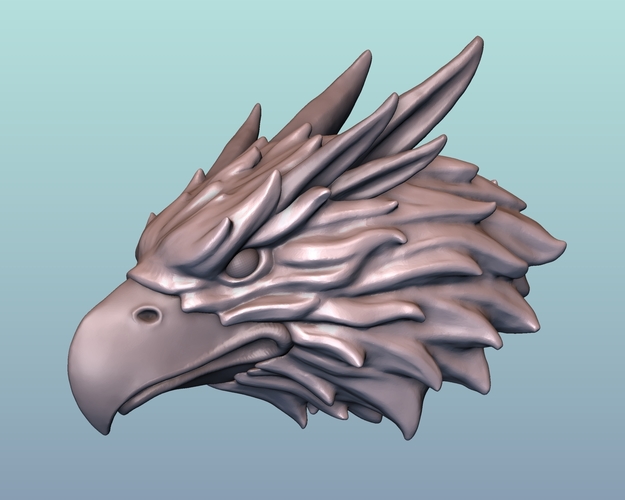 Griffin head Eagle head 3D Print 166010