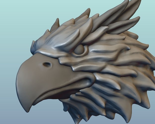 Griffin head Eagle head 3D Print 166023