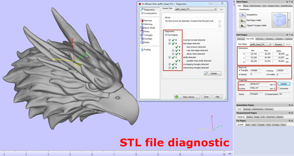 Griffin head Eagle head 3D Print 166024