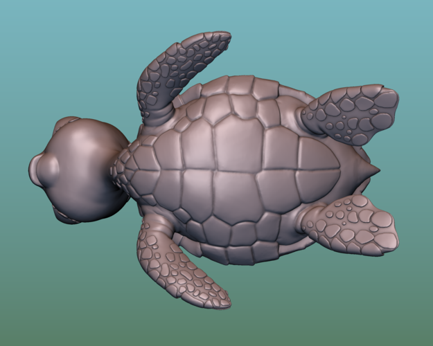 Turtle. Sea turtle cartoon 3D Print 166056