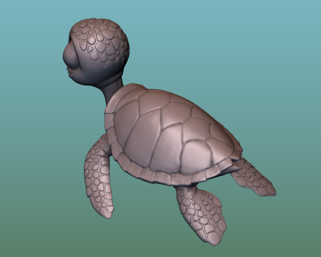 Turtle. Sea turtle cartoon 3D Print 166059