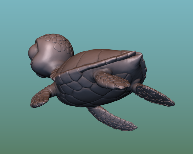 Turtle. Sea turtle cartoon 3D Print 166060