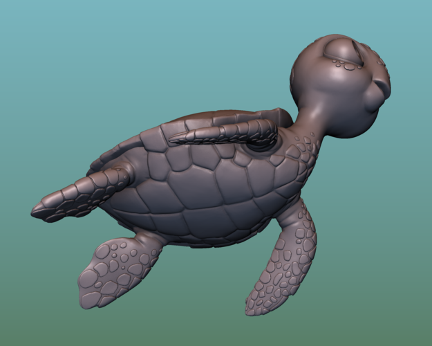 Turtle. Sea turtle cartoon 3D Print 166061