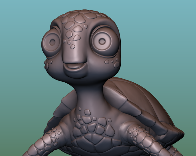 Turtle. Sea turtle cartoon 3D Print 166062