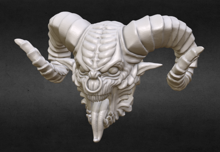 Demon head Bead 3D Print 166083