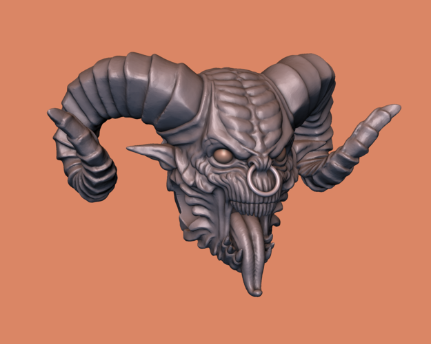 Demon head Bead 3D Print 166084