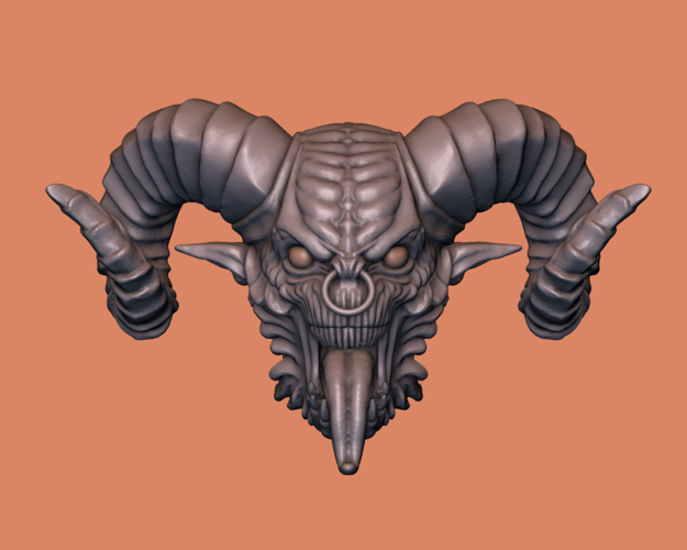 Demon head Bead 3D Print 166088