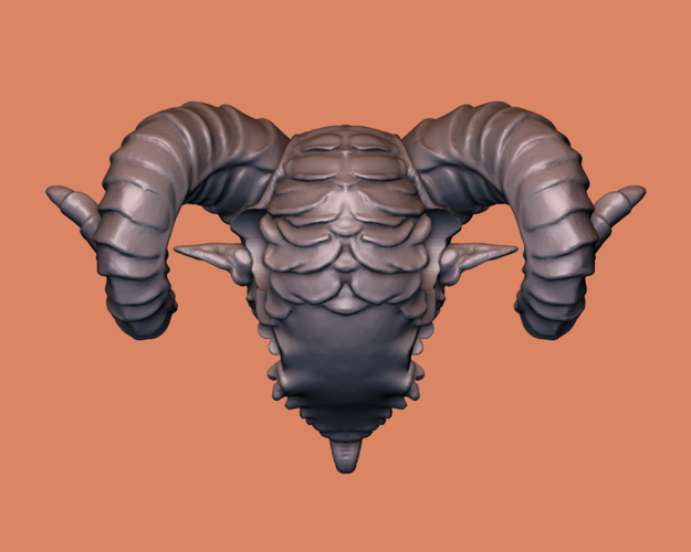 Demon head Bead 3D Print 166089