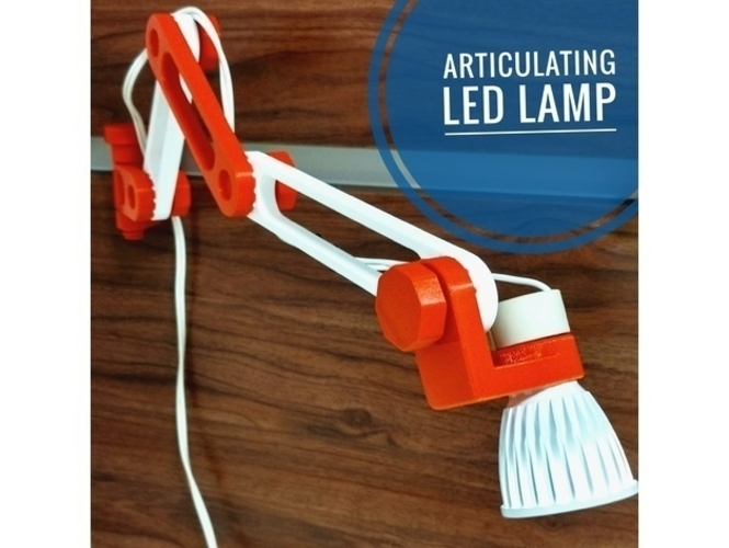 3d printed articulating LED lamp 3D Print 166309