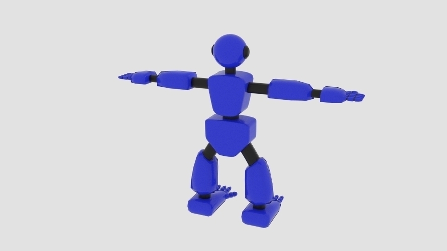 Robot Character Cartoon Bot 3D Print 166402