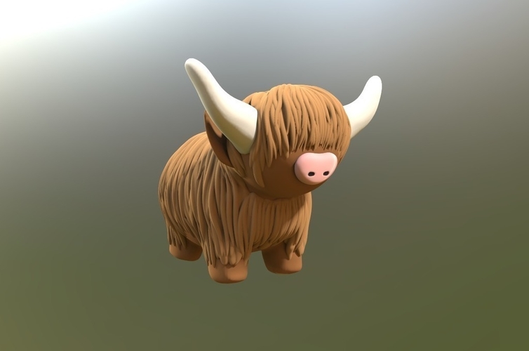 Highland Cow 3D Print 166428