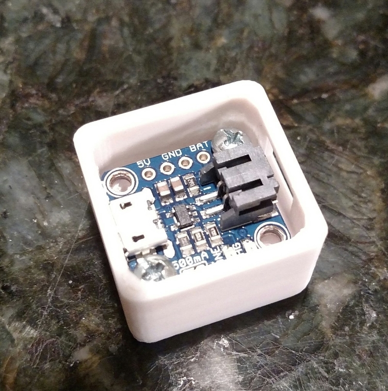 Enclosure for micro USB LiIon/LiPoly charger (with blank)