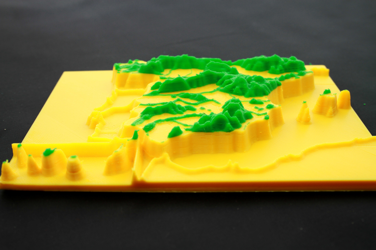 Mountain range in relief Spain 3D Print 166655