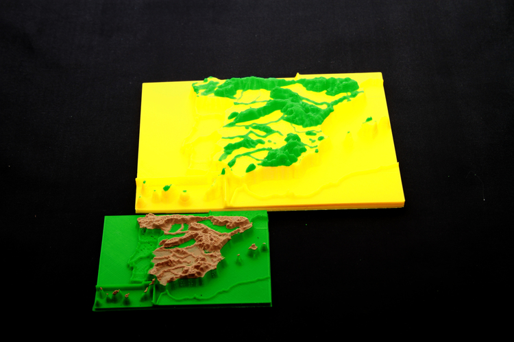 Mountain range in relief Spain 3D Print 166656