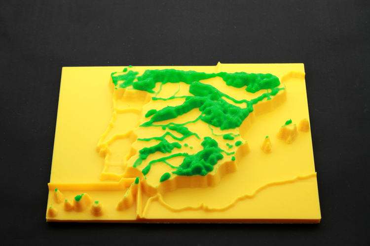 Mountain range in relief Spain 3D Print 166657