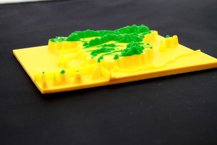 Mountain range in relief Spain 3D Print 166658