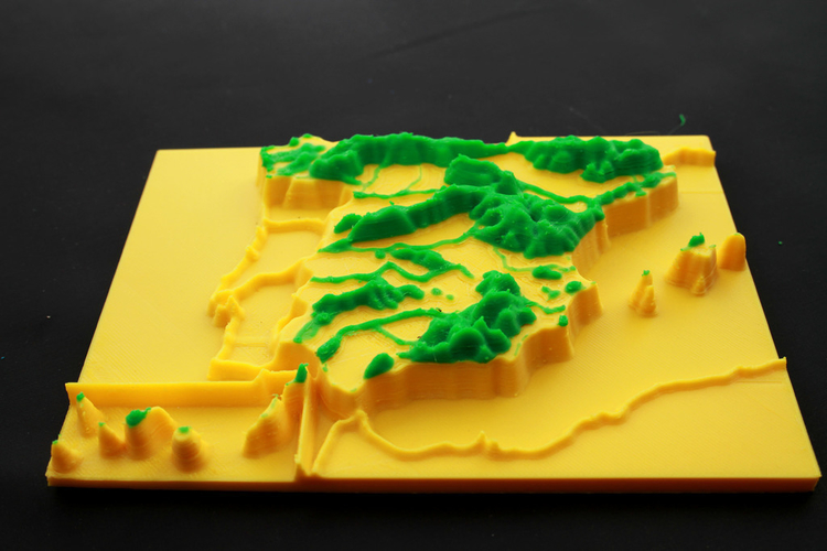 map 3d mountain ranges, spain 3D Print 166661