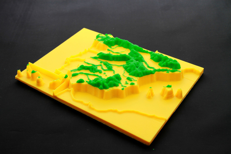 map 3d mountain ranges, spain 3D Print 166663
