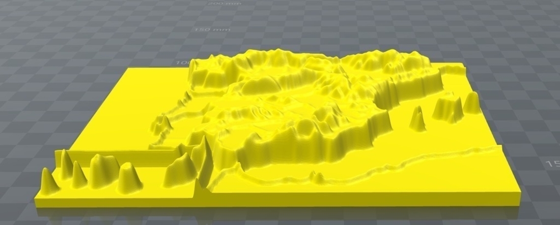 map 3d mountain ranges, spain 3D Print 166666