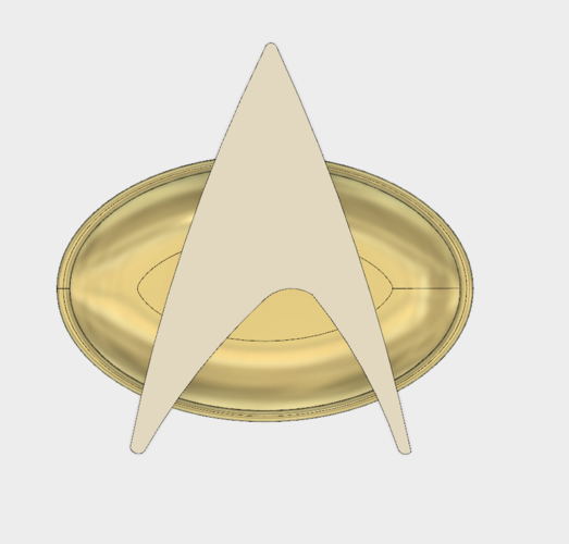 Star-Trek: The Next Generation Combadge 3D Print 166699