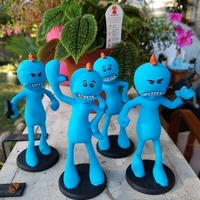 Small Rick and Morty assortment of Mr. Meeseeks 3D Printing 166715