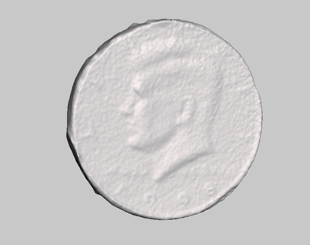 Kennedy 50 Cent Coin, NextEngine Scan 3D Print 166774