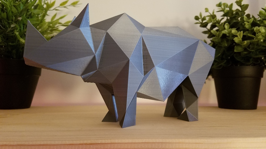 Low-Poly Rhino 3D Print 166807