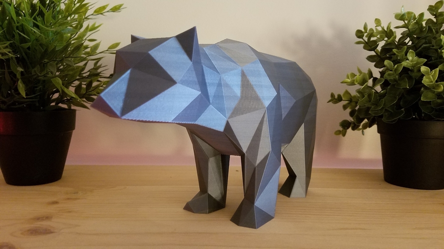 Low-Poly Bear 3D Print 166810