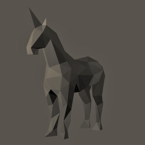 Low-Poly Unicorn 3D Print 166866