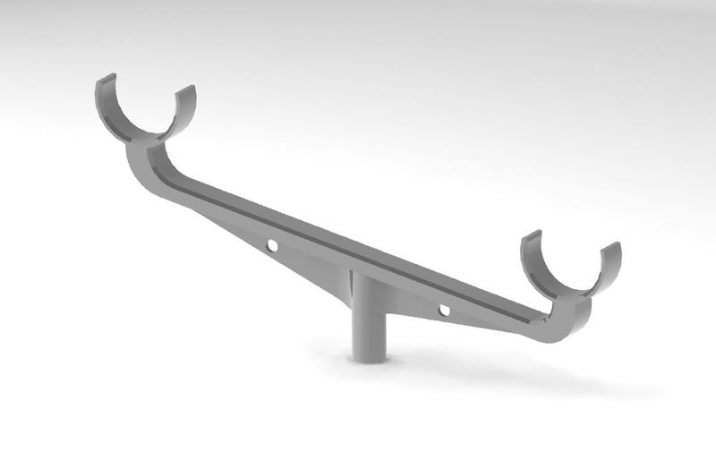 Double feeder rod holder for one stand