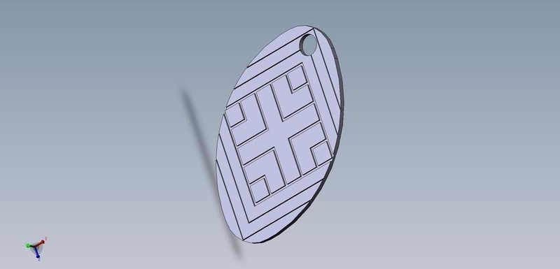 Keychain with Belarusian ornament "Spring"