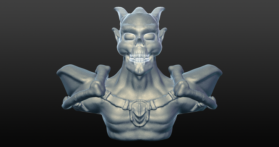 Demon Bust 3D Print 166929