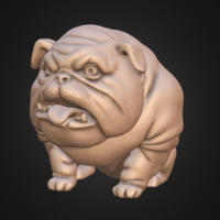 Small Dog. English bulldog stylized. 3D Printing 167031