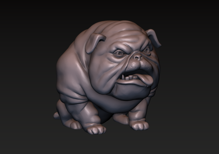 Dog. English bulldog stylized. 3D Print 167032