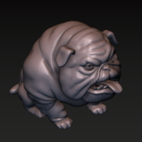 Dog. English bulldog stylized. - Thumbnail 3