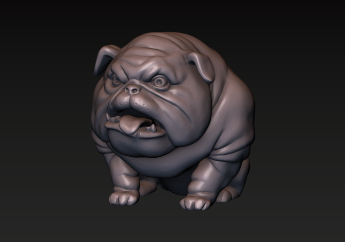 Dog. English bulldog stylized. 3D Print 167034