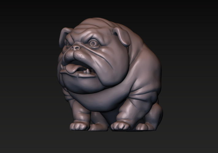 Dog. English bulldog stylized. 3D Print 167035
