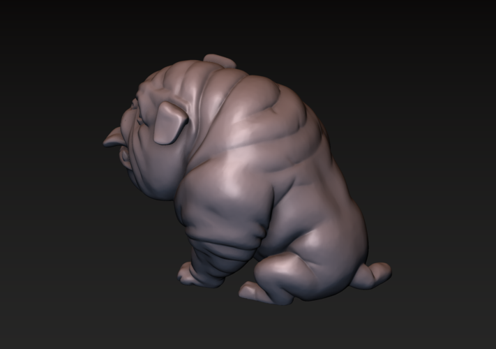 Dog. English bulldog stylized. 3D Print 167036