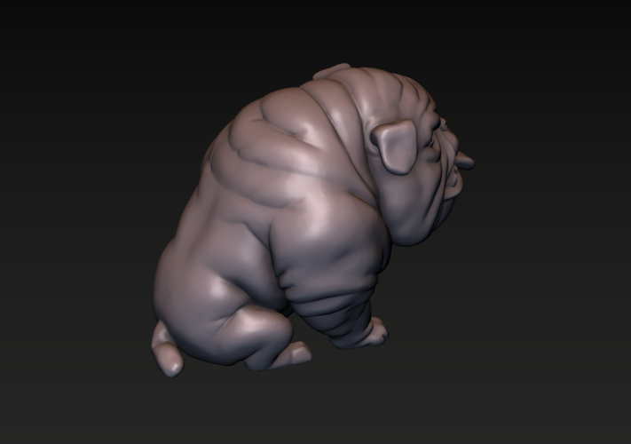 Dog. English bulldog stylized. 3D Print 167038