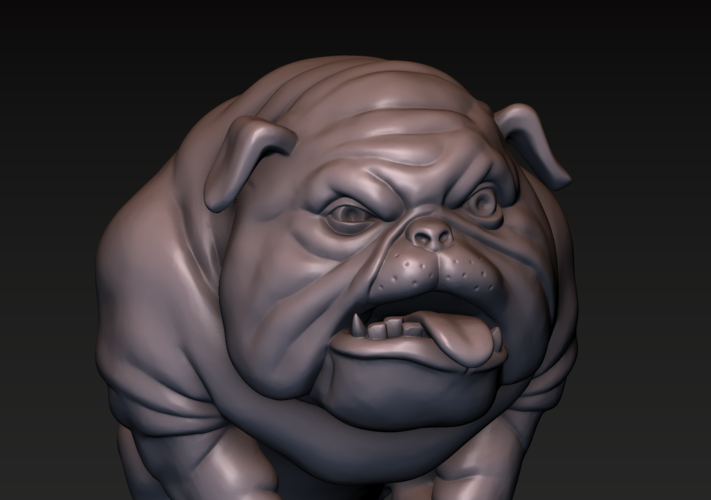 Dog. English bulldog stylized. 3D Print 167039