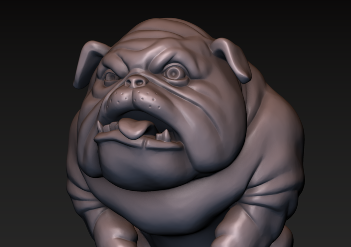 Dog. English bulldog stylized. 3D Print 167040