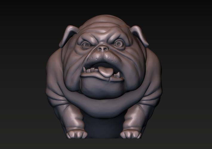 Dog. English bulldog stylized. 3D Print 167041