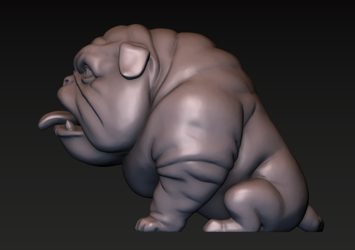 Dog. English bulldog stylized. 3D Print 167042